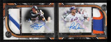 2022 Topps Museum Collection - Momentous Material Dual Jumbo Patch Autograph Books #MMDPA-PA - Pete Alonso, Mike Piazza /5