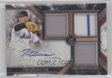 2022 Topps Museum Collection - Swatches Triple Relic Autographs #SWTRA-TGL - Tom Glavine /150
