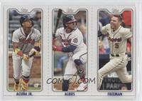 Ronald Acuña Jr., Ozzie Albies, Freddie Freeman [EX to NM]