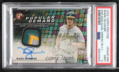 2022 Topps Pristine - Popular Demand Autograph Relics - Superfractor #PDAR-MM - Mark McGwire /1 [PSA 9 MINT]