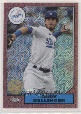 2022 Topps Series 1 - 1987 Topps Chrome Silver Pack Series 1 Mojo - Red #T87C-6 - Cody Bellinger /5