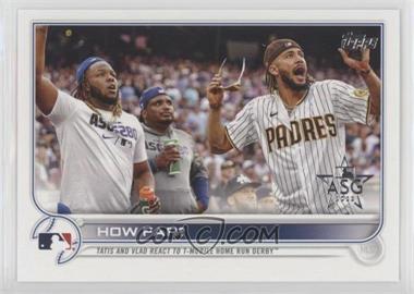 2022 Topps Series 1 - [Base] - All-Star Game Foil #320 - Checklist - How Far? (Tatis and Vlad React to T-Mobile Home Run Derby)