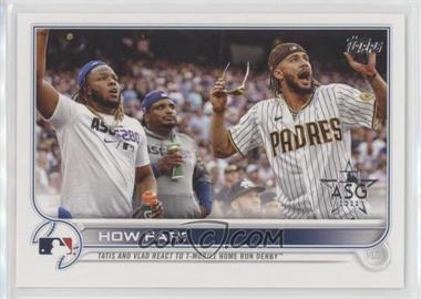 2022 Topps Series 1 - [Base] - All-Star Game Foil #320 - Checklist - How Far? (Tatis and Vlad React to T-Mobile Home Run Derby)