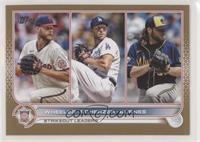 League Leaders - Zack Wheeler, Max Scherzer, Corbin Burnes #/2,022