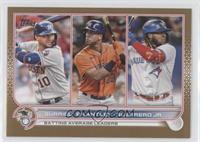 League Leaders - Yuli Gurriel, Michael Brantley, Vladimir Guerrero Jr. #/2,022