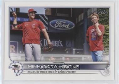 2022 Topps Series 1 - [Base] #122 - Checklist - Minnesota Meetup (Ohtani and Maeda Catch Up During Pregame) [EX to NM]