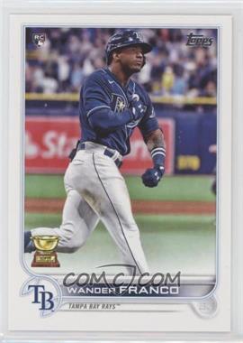 2022 Topps Series 1 - [Base] #215.1 - Wander Franco (Pounding Chest, Blue Jersey)