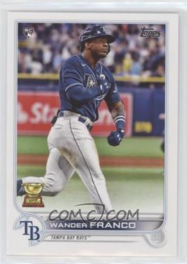 2022 Topps Series 1 - [Base] #215.1 - Wander Franco (Pounding Chest, Blue Jersey)