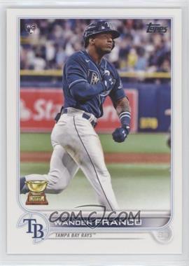 2022 Topps Series 1 - [Base] #215.1 - Wander Franco (Pounding Chest, Blue Jersey) - Courtesy of COMC.com