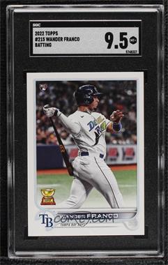 2022 Topps Series 1 - [Base] #215.3 - SP - Image Variation - Wander Franco (Swing in Devil Rays Jersey) [SGC 9.5 Mint+]