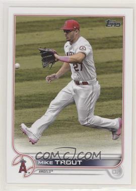 2022 Topps Series 1 - [Base] #27.1 - Mike Trout (Vertical, Fielding)