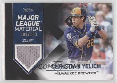 2022 Topps Series 1 - Major League Material - Black #MLM-CY - Christian Yelich /199
