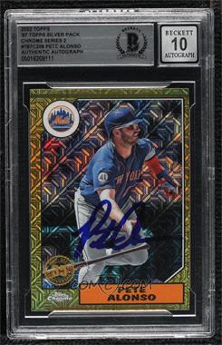 2022 Topps Series 2 - 1987 Topps Chrome Silver Pack Series 2 Mojo #T87C2-56 - Pete Alonso [BAS BGS Authentic]
