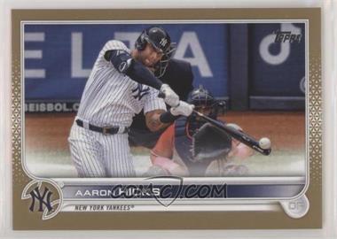 2022 Topps Series 2 - [Base] - Gold #497 - Aaron Hicks /2022