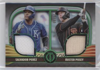 2022 Topps Tribute - Dual Relics 2 Player - Green #DR2-PP - Salvador Perez, Buster Posey /99
