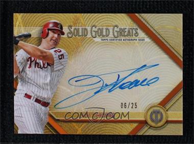 2022 Topps Tribute - Solid Gold Greats Autographs - Orange #GGA-JT - Jim Thome /25