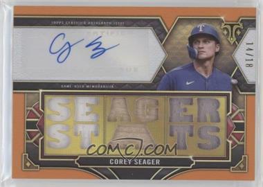 2022 Topps Triple Threads - Triple Threads Autograph Relics - Amber #TTAR-CSE2 - Corey Seager /18