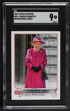 2022 Topps UK Edition - British Royal Family #BRF-1 - Queen Elizabeth II [SGC 9 MINT]