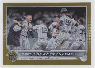 2022 Topps Update Series - [Base] - Gold Foil #US45 - Veteran Combos - Opening Day Bronx Bash (Donaldson Walks It Off In Yankees Debut)