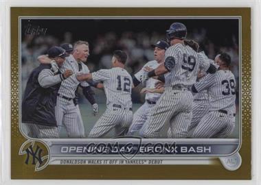 2022 Topps Update Series - [Base] - Gold Foil #US45 - Veteran Combos - Opening Day Bronx Bash (Donaldson Walks It Off In Yankees Debut)