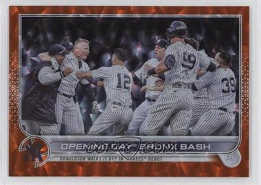 2022 Topps Update Series - [Base] - Orange Foil #US45 - Veteran Combos - Opening Day Bronx Bash (Donaldson Walks It Off In Yankees Debut) /299