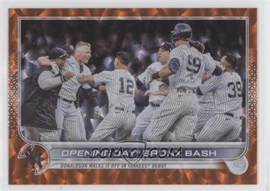 2022 Topps Update Series - [Base] - Orange Foil #US45 - Veteran Combos - Opening Day Bronx Bash (Donaldson Walks It Off In Yankees Debut) /299