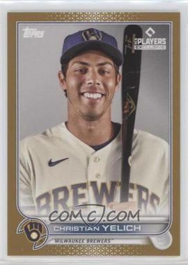 2022 Topps X MLB Players Exclusive - [Base] - Gold #15 - Christian Yelich /50