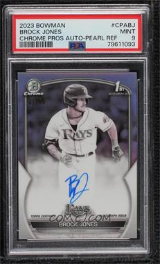 2023 Bowman - Chrome Prospect Autographs - Pearl Refractor #CPA-BJ - Brock Jones /10 [PSA 9 MINT]