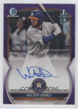 2023 Bowman - Chrome Prospect Autographs - Purple Refractor #CPA-WA - Wilyer Abreu /250