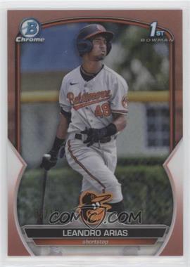 2023 Bowman - Chrome Prospects - Rose Gold Refractor #BCP-84 - Leandro Arias /10