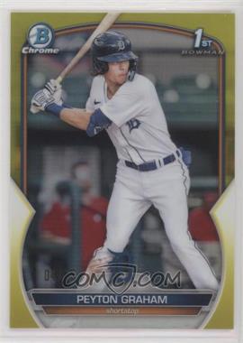 2023 Bowman - Chrome Prospects - Yellow Refractor #BCP-57 - Peyton Graham /75