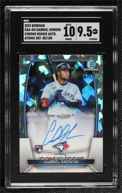 2023 Bowman - Chrome Rookie Autographs - Atomic Refractor #CRA-GM - Gabriel Moreno /100 [SGC 9.5 Mint+]