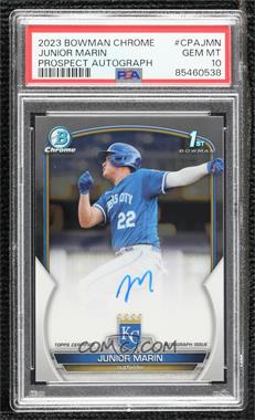 2023 Bowman Chrome - Prospect Autographs #CPA-JMN - Junior Marin [PSA 10 GEM MT]