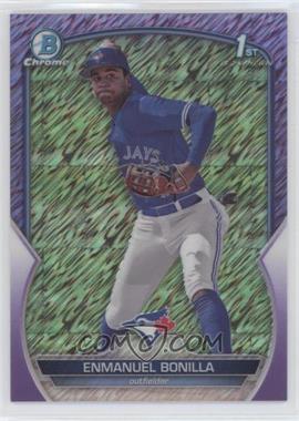 2023 Bowman Chrome - Prospects - Purple Shimmer Refractor #BCP-163 - Enmanuel Bonilla /250