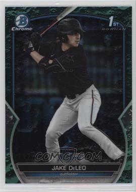 2023 Bowman Draft - Chrome - Aqua Lunar Crater Refractor #BDC-158 - Jake DeLeo /125 [Good to VG‑EX]