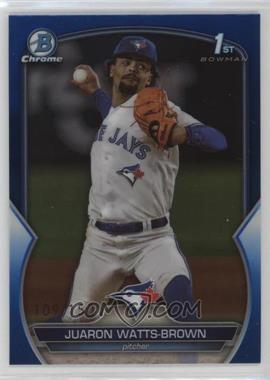 2023 Bowman Draft - Chrome - Blue Refractor #BDC-113 - Juaron Watts-Brown /150