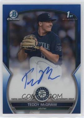 2023 Bowman Draft - Chrome Prospect Autographs - Blue Refractor #CDA-TM - Teddy McGraw /150