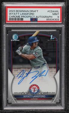 2023 Bowman Draft - Chrome Prospect Autographs #CDA-WL - Wyatt Langford [PSA 9 MINT]