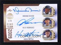 Mariano Rivera, Alex Rodriguez, Hideki Matsui #/8