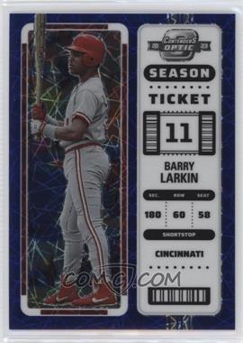 2023 Panini Chronicles - Contenders Optic Season Ticket - Blue Velocity Prizm #10 - Barry Larkin /99