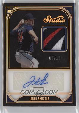 2023 Panini Chronicles - Studio Black Material Signatures - Holo Gold #SBM-JST - Jared Shuster /10