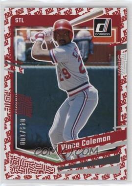 2023 Panini Donruss - [Base] - One Hundred #184 - Vince Coleman /100