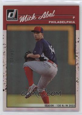 2023 Panini Donruss - [Base] - Season Stat Line #246 - Retro 1990 - Mick Abel /130