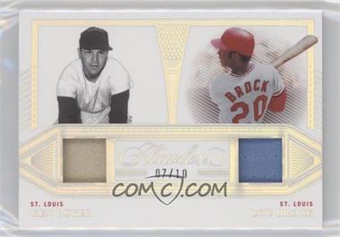 2023 Panini Flawless - Dual Legends Materials #DLM-STL - Lou Brock, Ken Boyer /10 [EX to NM]