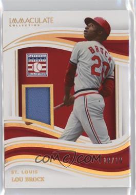 2023 Panini Immaculate Collection - Hall of Fame Materials - Holo Gold #HOF-LB - Lou Brock /10