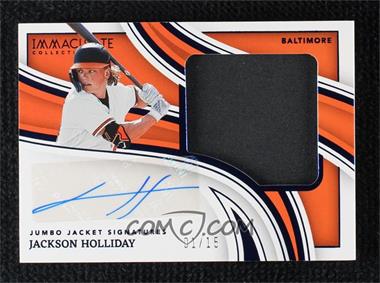 2023 Panini Immaculate Collection - Jumbo Jacket Signatures - Blue #JJS-JH - Jackson Holliday /15