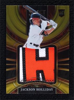 2023 Panini Select - Rookie Jumbo Swatch - Gold Prizm #PJS-JH - Jackson Holliday /10