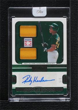 2023 Panini Three and Two - Hall of Fame Signatures Swatches - Emerald #HSS-RH - Rickey Henderson /5 [Uncirculated]
