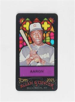 2023 Topps Allen & Ginter - [Base] - Mini Stained Glass #367 - Exclusives EXT - Hank Aaron /25
