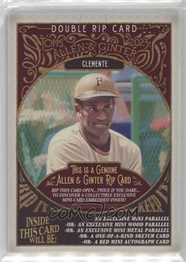 2023 Topps Allen & Ginter - Dual Rip Cards #DRC-CR - Jackie Robinson, Roberto Clemente /42
